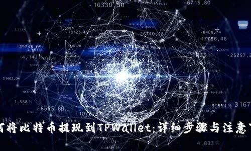 如何将比特币提现到TPWallet:详细步骤与注意事项